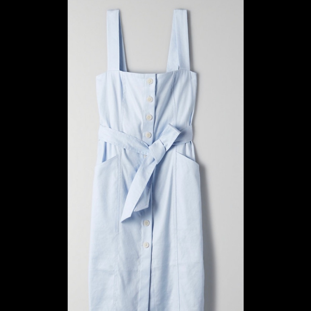 Aritzia Light Blue Midi Dress